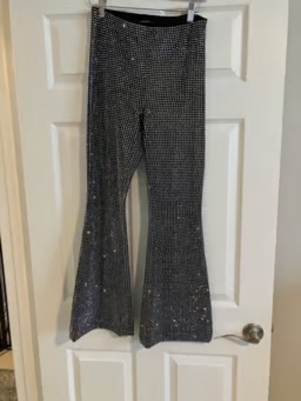 Good American Studded Bell Bottom Pull on Pants